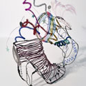 Three-D Wire Shoe Sculpture